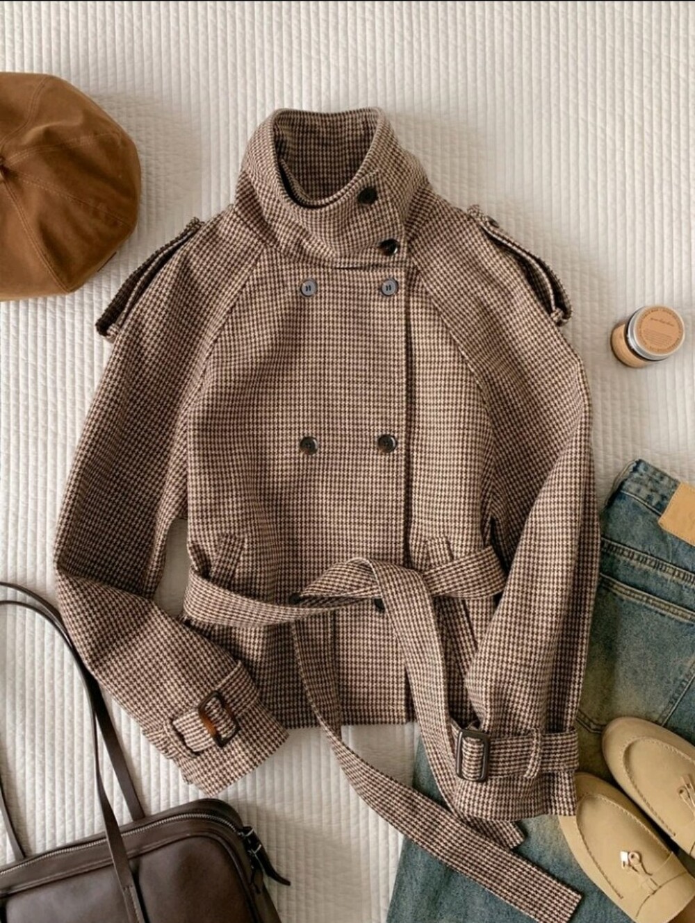 Women's Plaid Casual French Gothic Classy Versatile Daily Long Sleeve Jacket